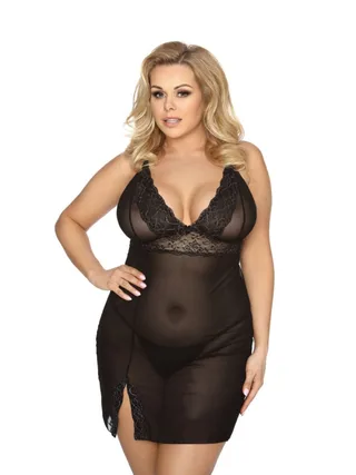 Anais Valencia Chemise XL+ - Black