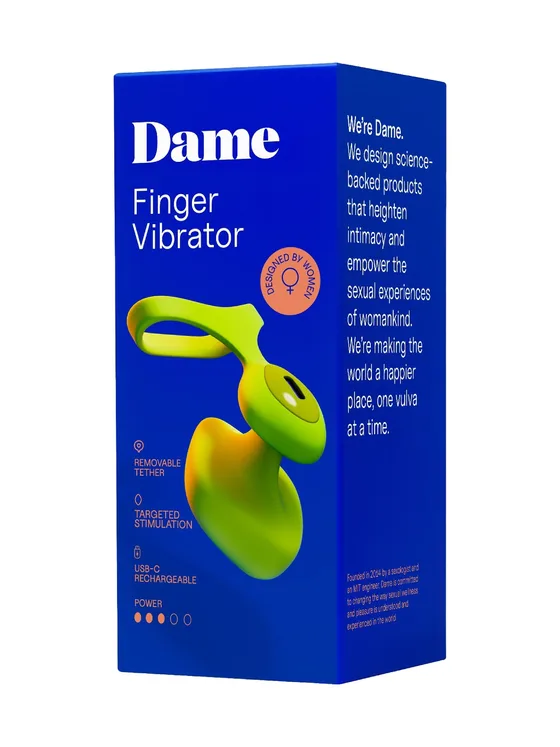 Dame | Fin 2.0 Finger Vibrator : Green
