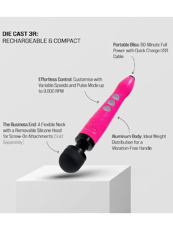 Doxy | Die Cast 3R Massager Rechargeable : Hot Pink