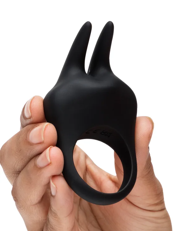 Fifty Shades | Sensation Rechargeable Vibrating Rabbit Ring : Black