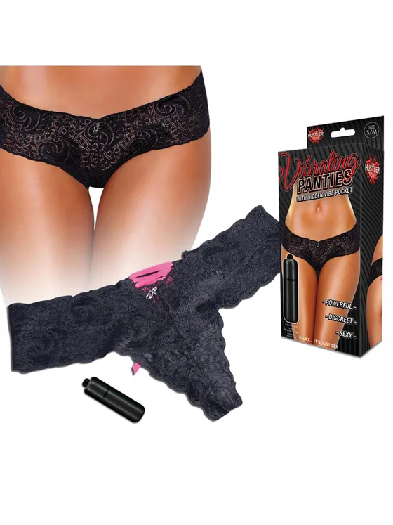 Hustler | Vibrating Panties with Bullet| S/M : Black