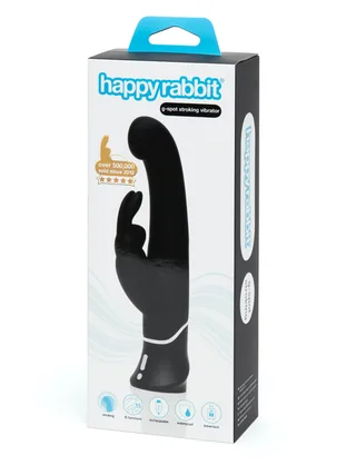 Lovehoney Happy Rabbit G-Spot Stroking Vibrator -  Black