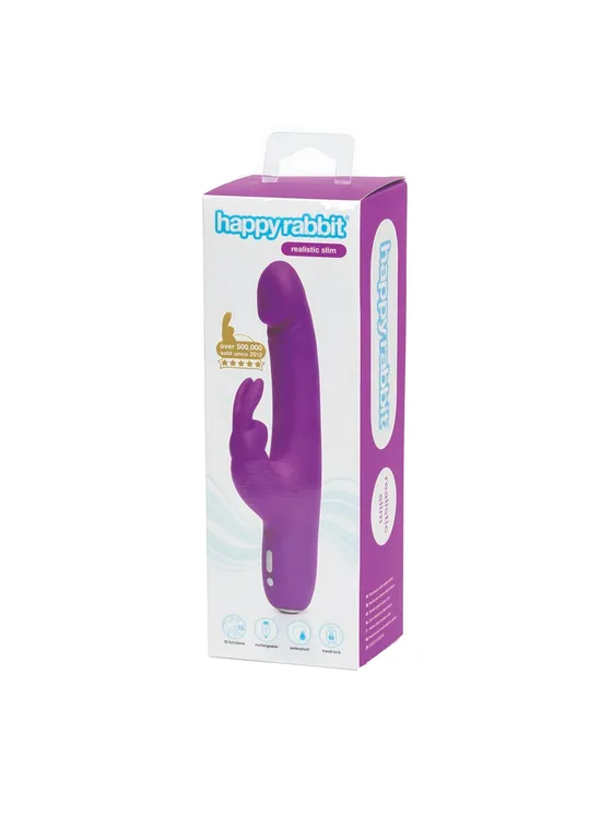 Lovehoney Happy Rabbit | Slimline Realistic : Purple