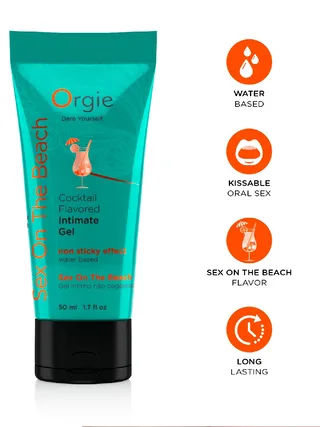 Orgie Lube Tube Cocktail - Sex On The Beach - 50ml