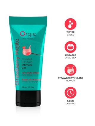 Orgie Lube Tube Cocktail - Strawberry Mojito - 50ml