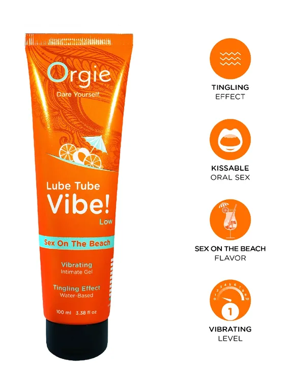 Orgie Lube Tube Vibe! - Low - Sex On The Beach - 100ml