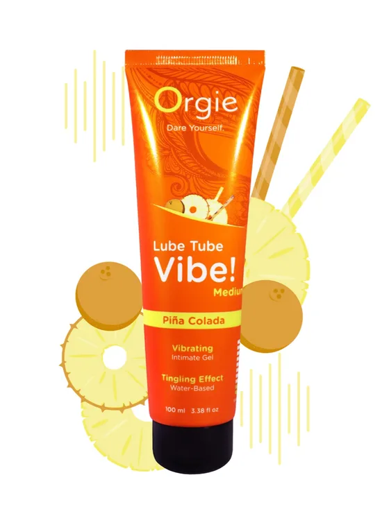 Orgie Lube Tube Vibe! - Medium - Pina Colada - 100ml