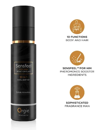 Orgie Sensfeel - Seduction Elixir 10 In 1 for Men - 100ml
