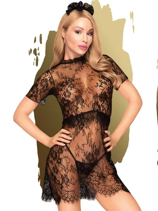 Penthouse | Poison Cookie Babydoll : L-XL - Black